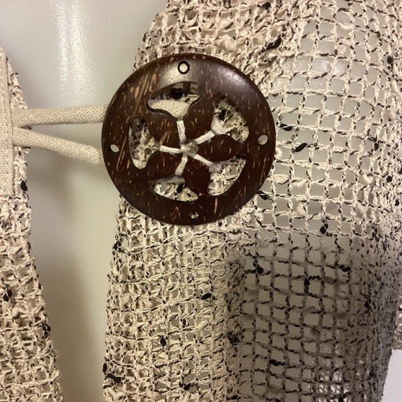 Kaktus Open weave 2 button jacket over shirt Womens medium - Picture 3 of 9